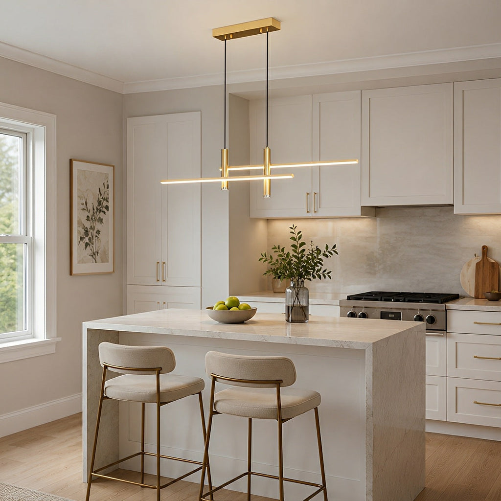 Modern Minimalist Dimmable LED Linear Pendant Light