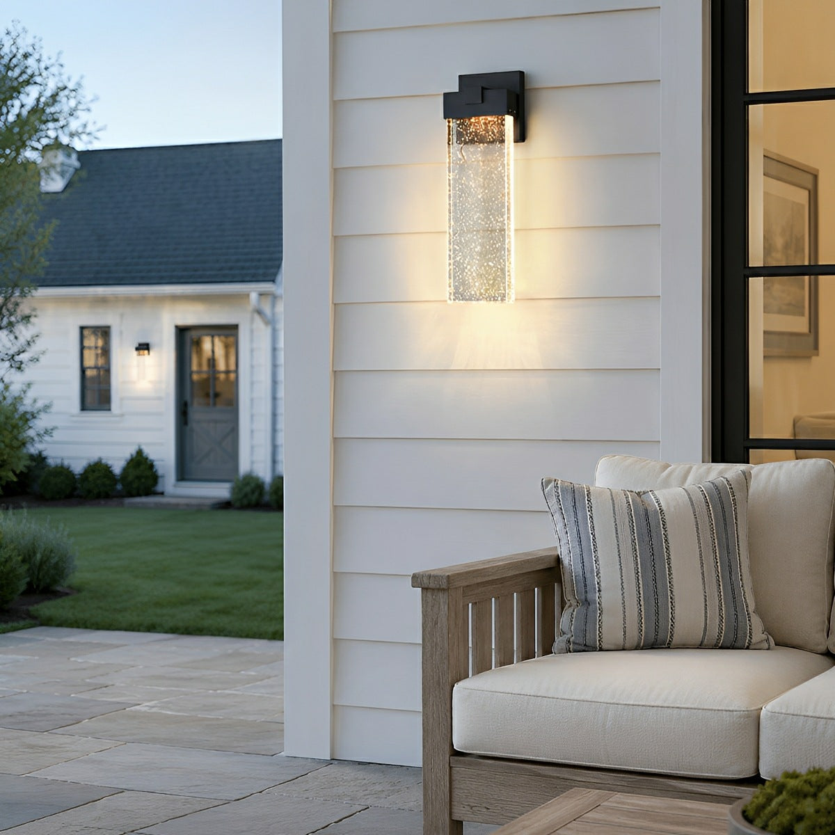 Modern Dimmable Crystal Bubble Outdoor Wall Light