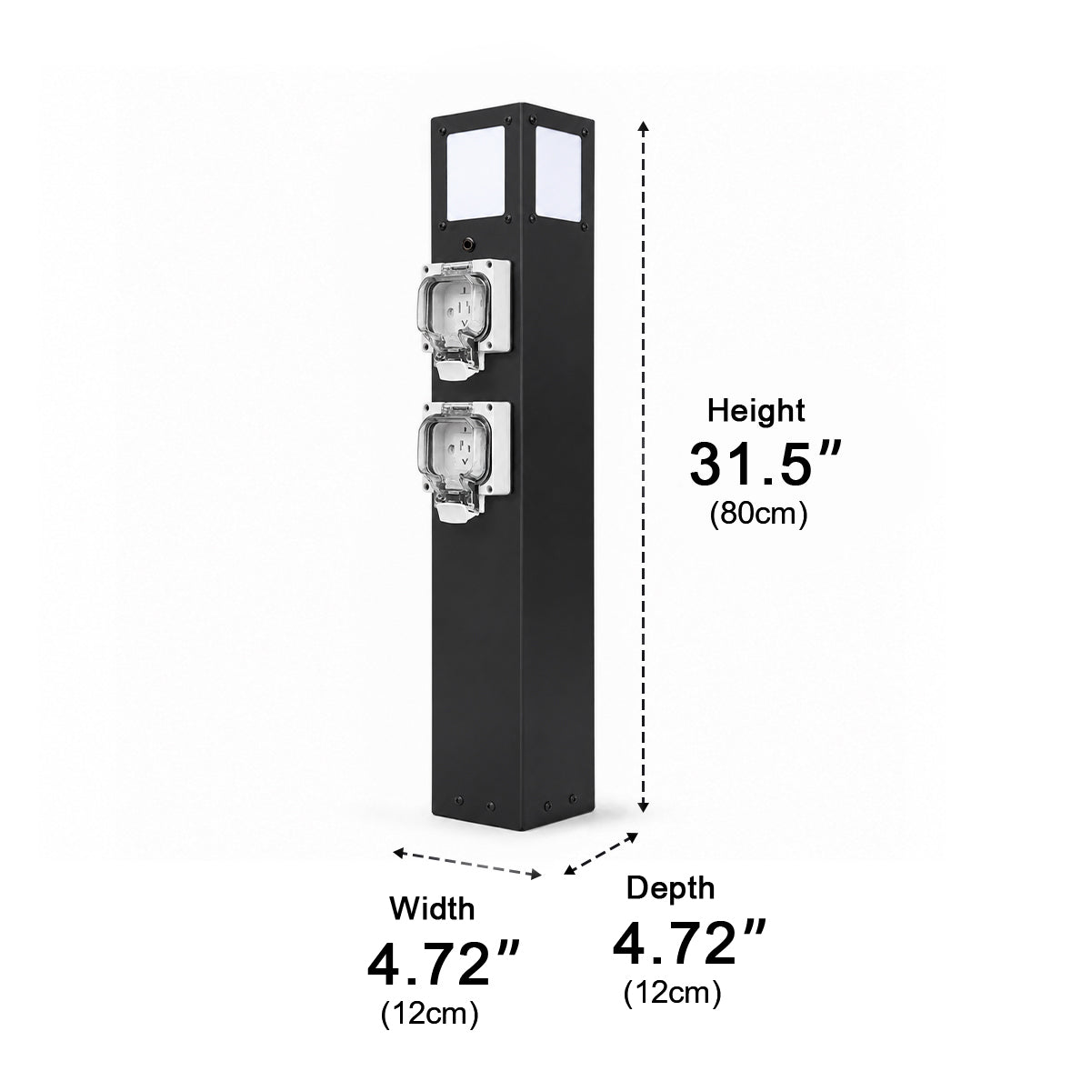 Waterproof Outdoor Pathway Light with GFCI Outlet