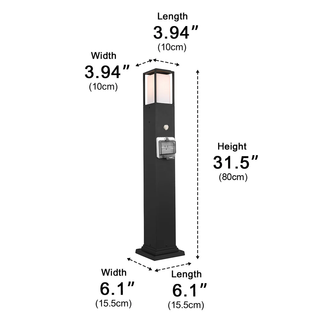 Waterproof Outdoor LED Path Lights with Socket