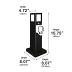 Steel Outdoor Waterproof Pathway Lights with GFCI-Protected Outlet
