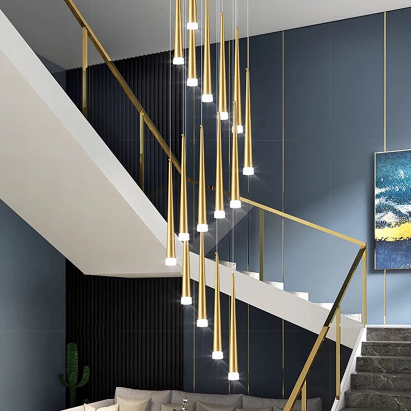 The Meridian Nordic Pendant Chandelier – Luxury Long-Drop Ceiling Light