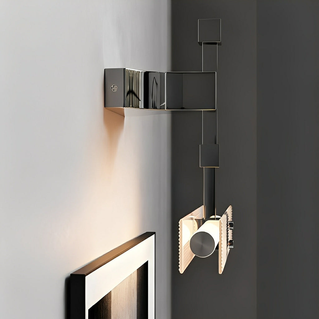 Modern Minimalist Metal Punk Mirror LED Wall Sconces
