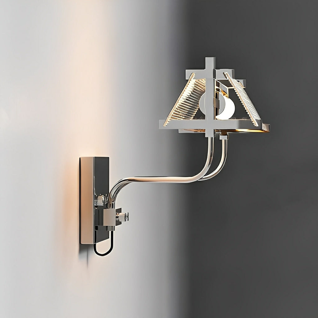 Modern Minimalist Metal Punk Roof-Shaped LED Wall Sconces