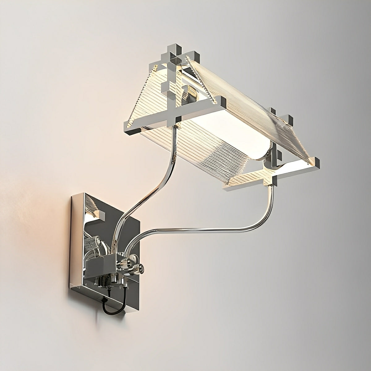 Modern Minimalist Metal Punk Roof-Shaped LED Wall Sconces