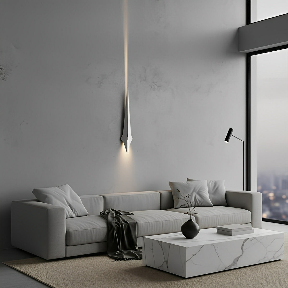 Modern Minimalist Metal Samurai's Sword LED Wall Sconces