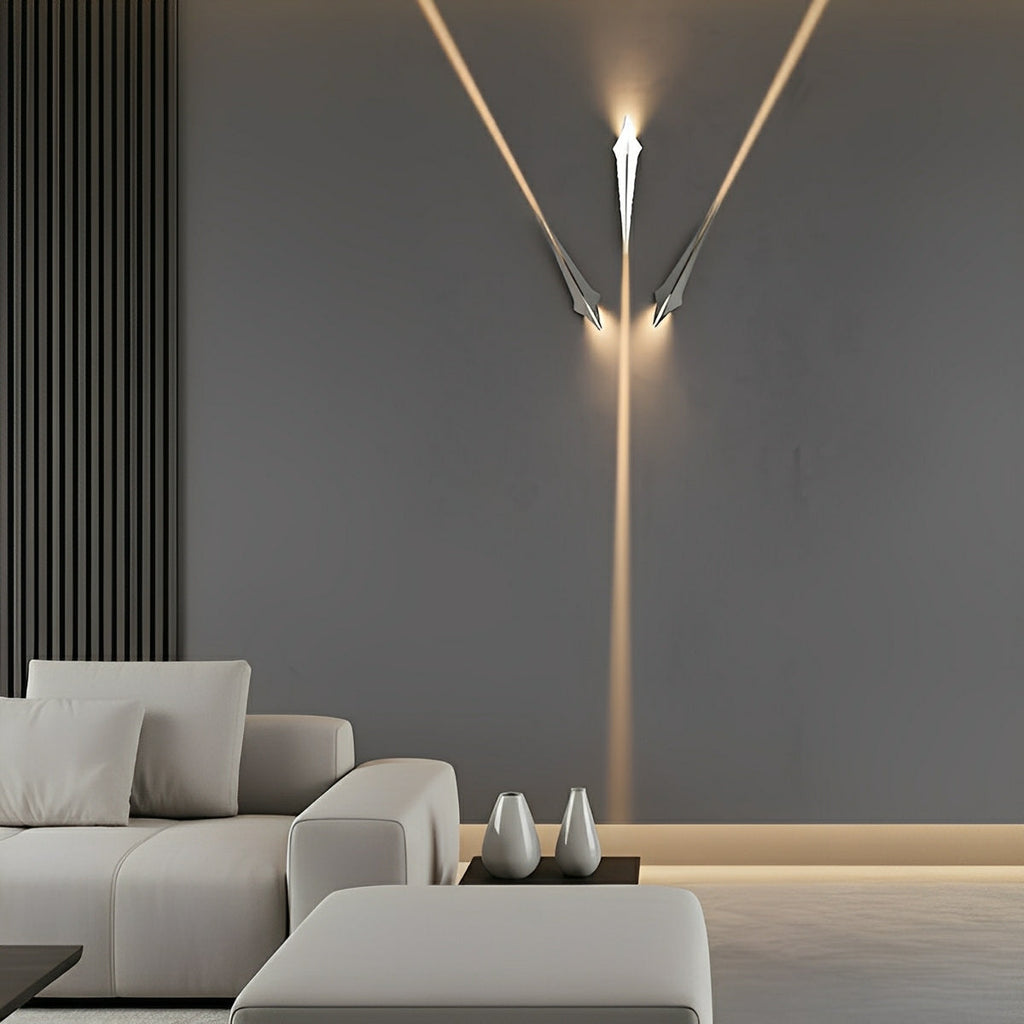Modern Minimalist Metal Samurai's Sword LED Wall Sconces