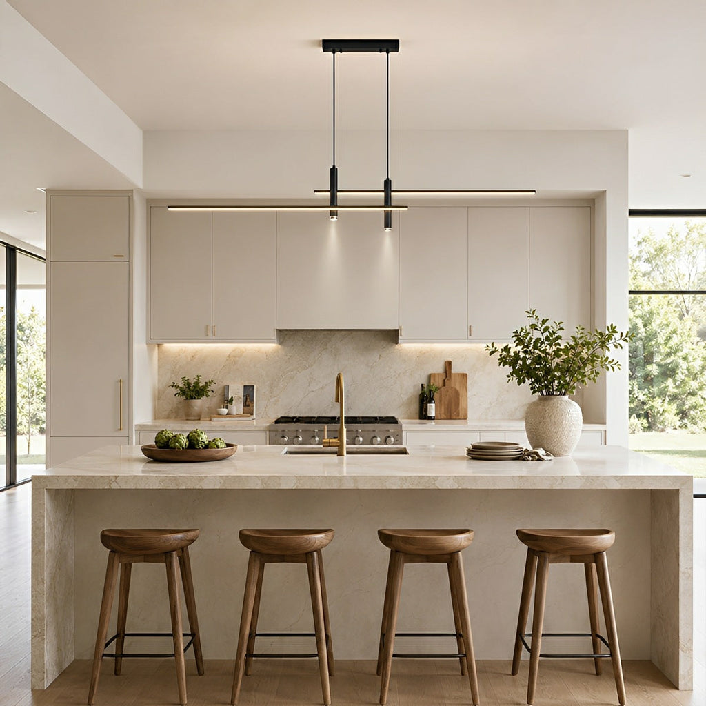 Modern Minimalist Dimmable LED Linear Pendant Light