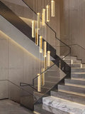 The Celestia Crystal Staircase Chandelier – Nordic Luxury Pendant Light