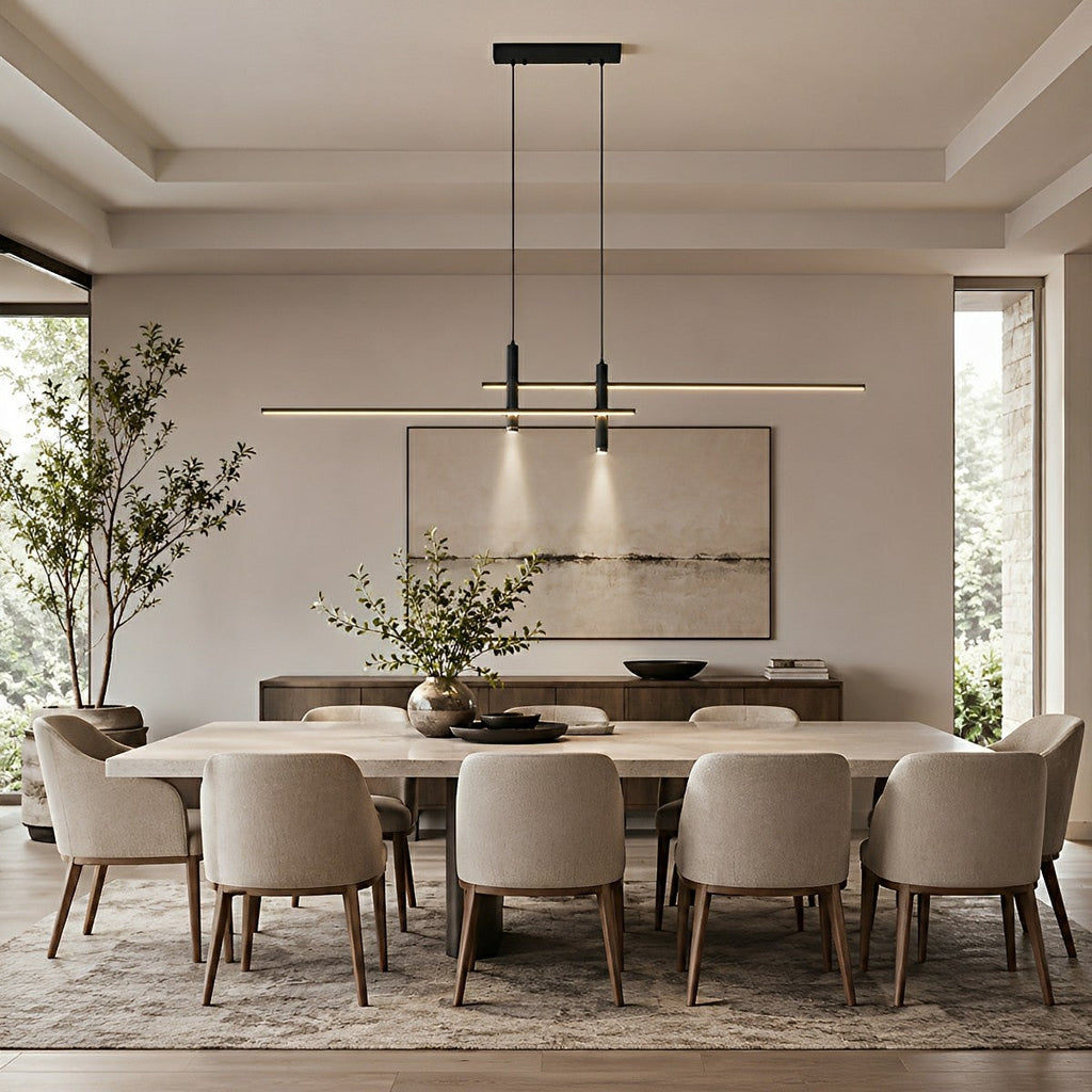 Modern Minimalist Dimmable LED Linear Pendant Light