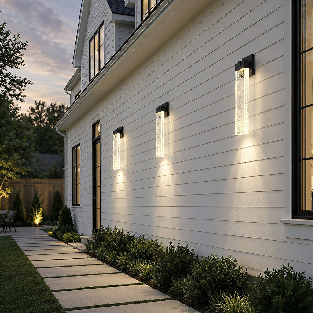 Modern Dimmable Crystal Bubble Outdoor Wall Light