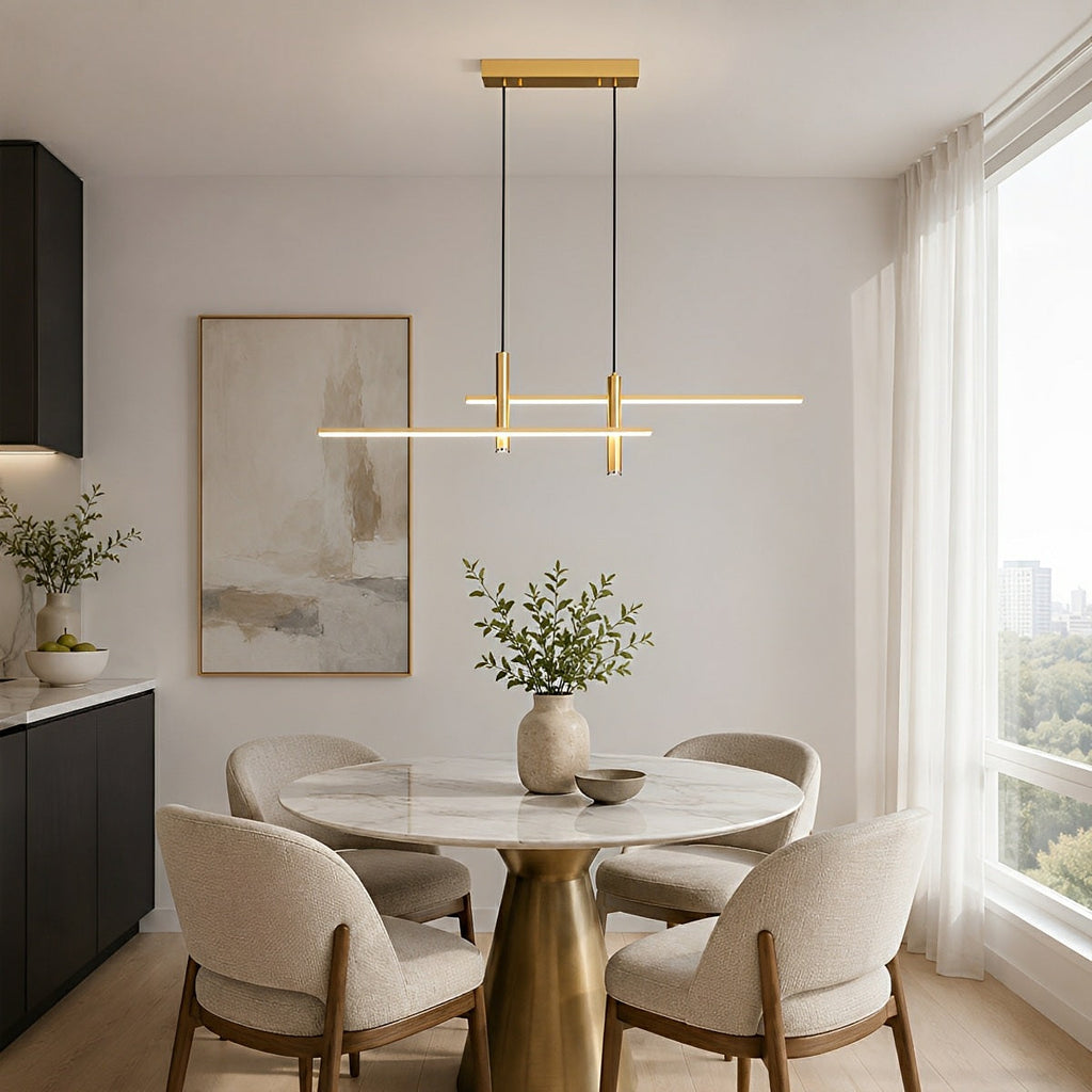 Modern Minimalist Dimmable LED Linear Pendant Light