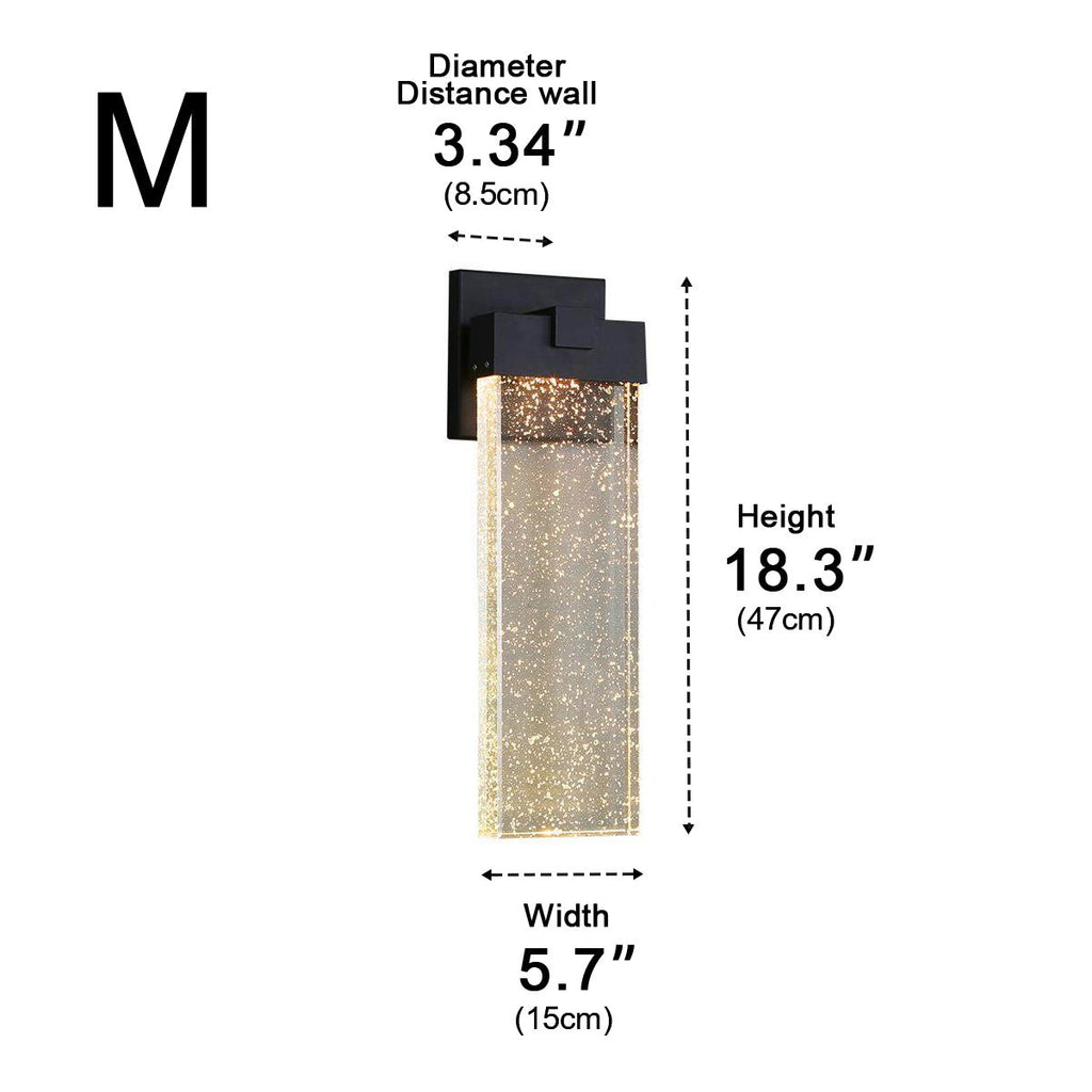 Modern Dimmable Crystal Bubble Outdoor Wall Light