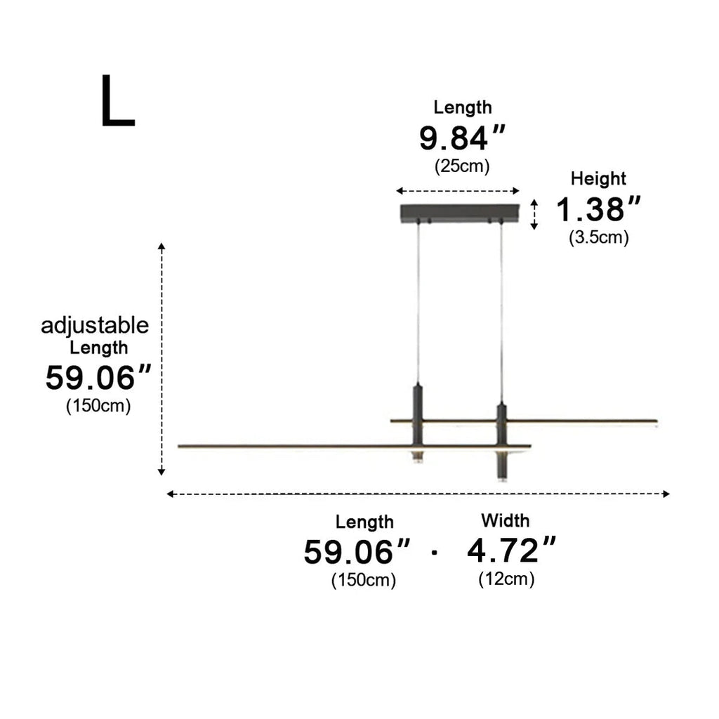 Modern Minimalist Dimmable LED Linear Pendant Light
