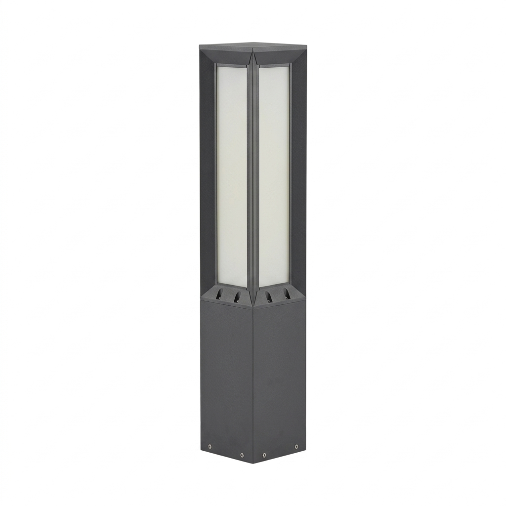 Luxury Solar Bollard Path Light, plain white background product shot