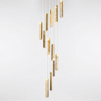 The Celestia Crystal Staircase Chandelier, plain white background product shot