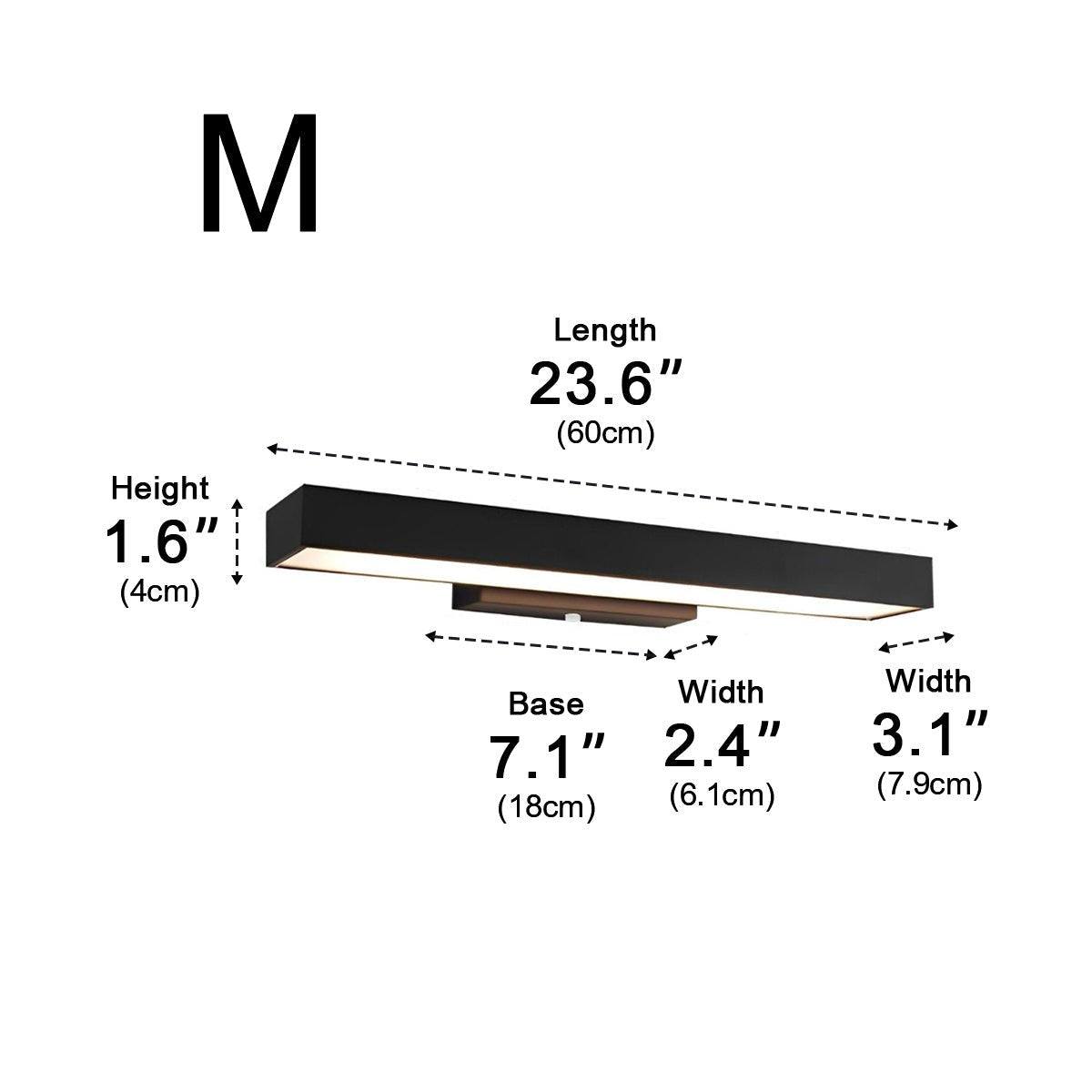 Dimmable Modern Sleek Linear Outdoor Wall Light